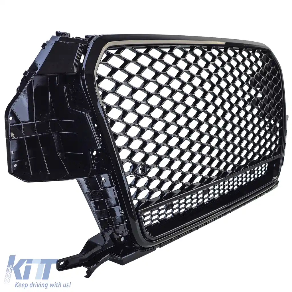 Grilaj sport cu fagure negru lucios, potrivit pentru Audi Q3 8U pre-facelift 11-15-image-6208927