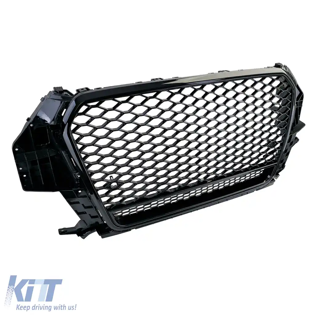 Grilaj sport cu fagure negru lucios, potrivit pentru Audi Q3 8U pre-facelift 11-15-image-6208928
