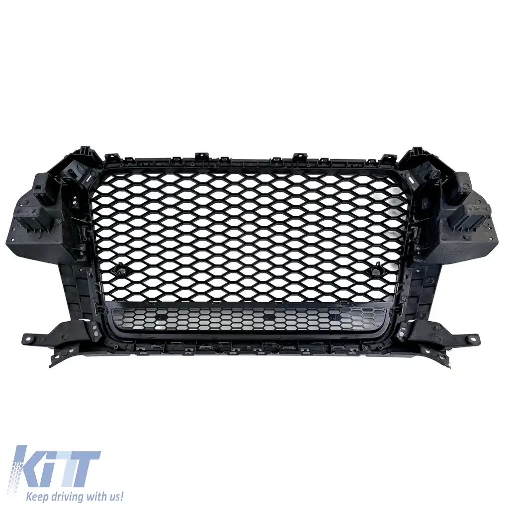 Grilaj sport cu fagure negru lucios, potrivit pentru Audi Q3 8U pre-facelift 11-15-image-6208929
