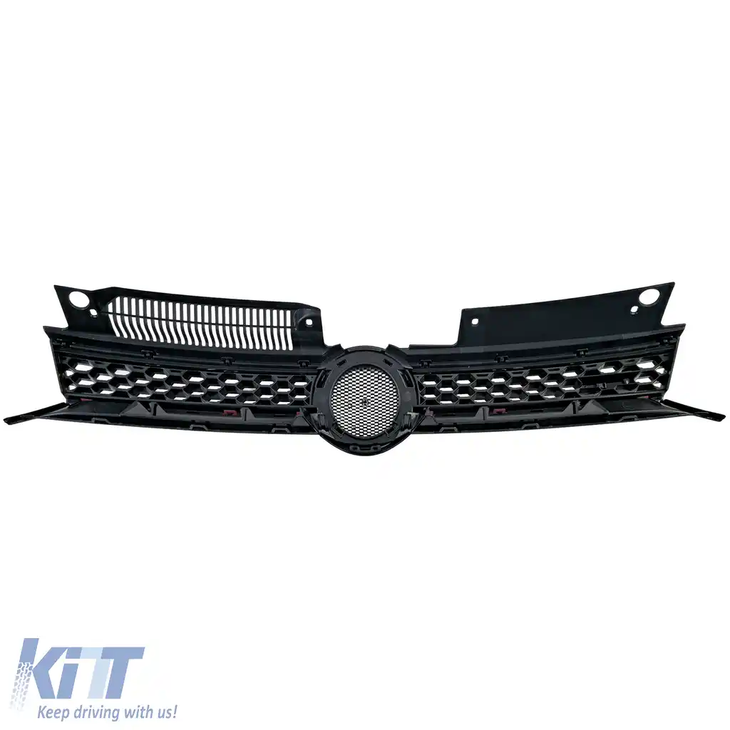 Grilaj sport cu fagure negru roșu potrivit pentru VW Golf 6, inclusiv GTI 08-13-image-6206170