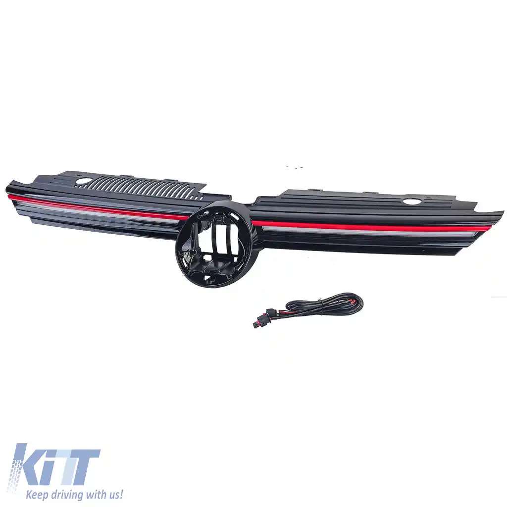 Grilaj sport cu margine iluminată roșie, potrivit pentru VW Golf 8 din 2019-image-6198819