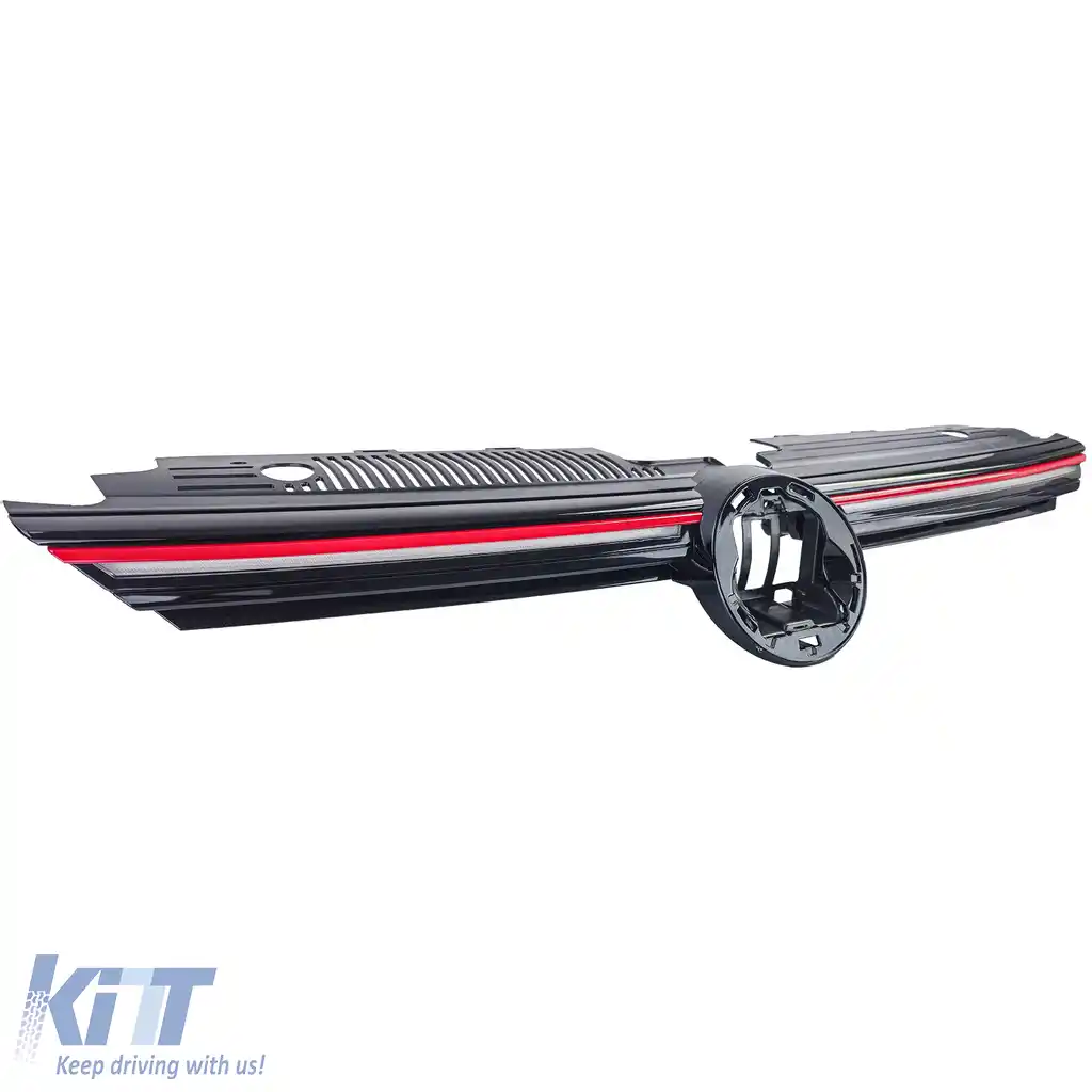 Grilaj sport cu margine iluminată roșie, potrivit pentru VW Golf 8 din 2019-image-6198821