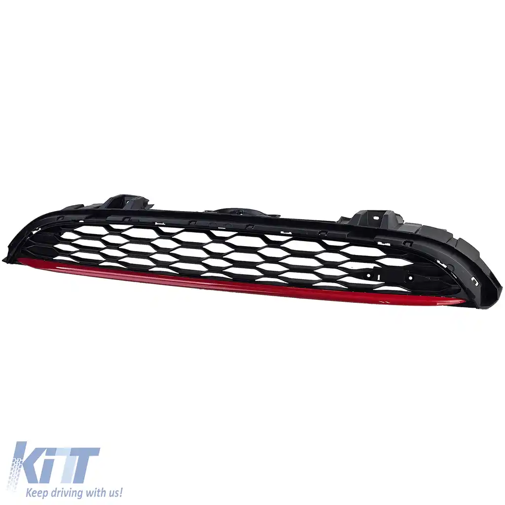 Grilaj sport cu plasă și detalii roșii, potrivit pentru Mini One Cooper S F55 F56 F57 14-20-image-6205883