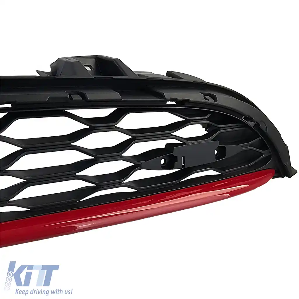 Grilaj sport cu plasă și detalii roșii, potrivit pentru Mini One Cooper S F55 F56 F57 14-20-image-6205885