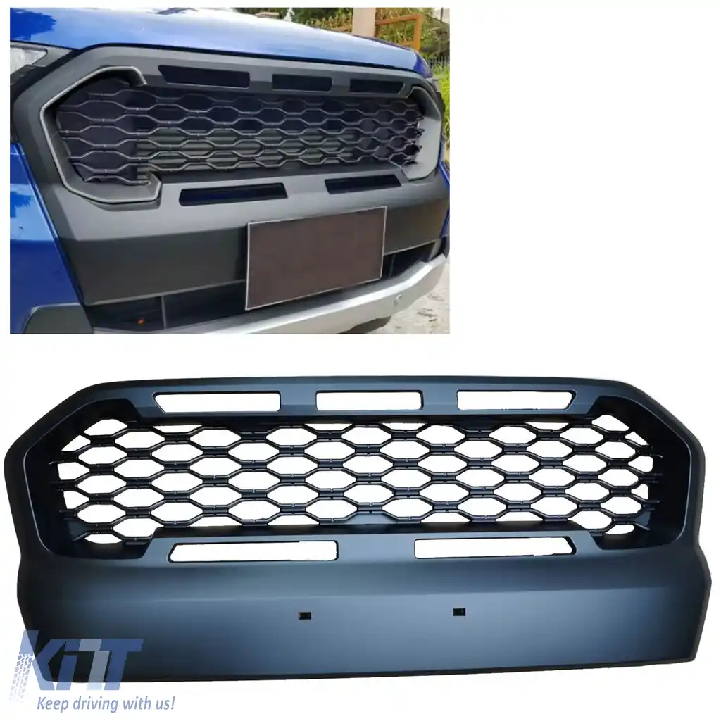 Grilaj Sport cu Structură de fagure Negru potrivit pentru Ford Ranger T7 16-19 2.2 3.2