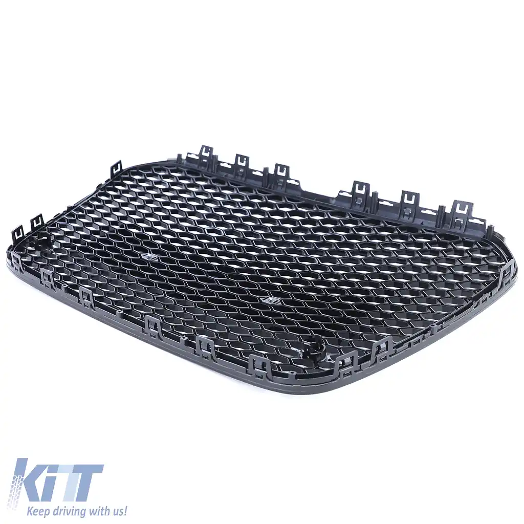 Grilaj Sport cu Structură Tip Fagure fără Emblemă Negru Lucios potrivit pentru Audi A6 C7 4G 10-14-image-6192731