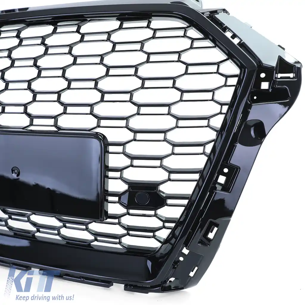 Grilaj sport fagure negru lucios, potrivit pentru Audi A3 8V 16-20 fără ACC-image-6204039