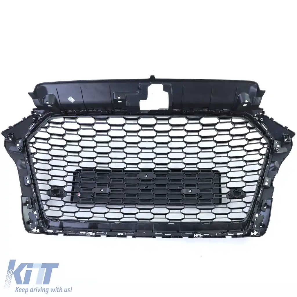 Grilaj sport fagure negru lucios, potrivit pentru Audi A3 8V 16-20 fără ACC-image-6204043