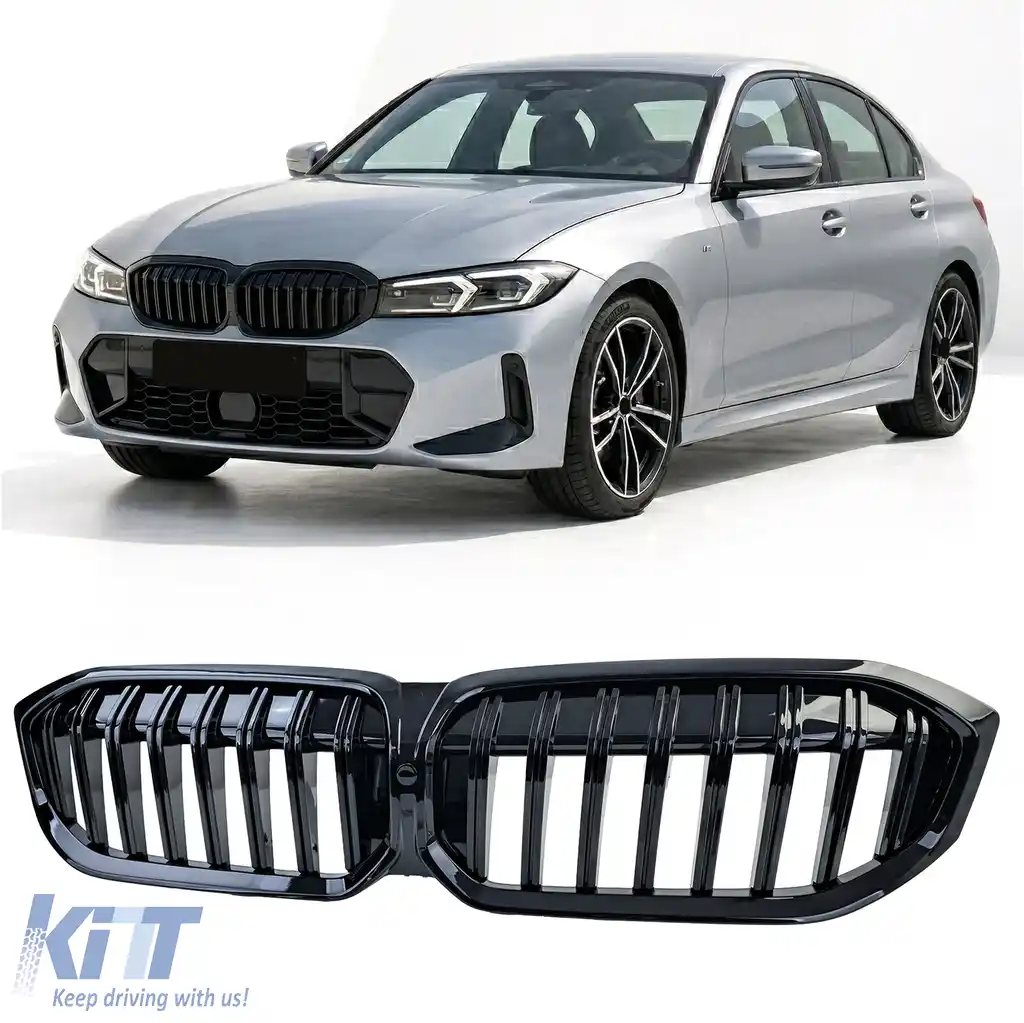 Grilaj sport frontal negru lucios potrivit pentru BMW Seria 3 G20 G21 LCI din 2022