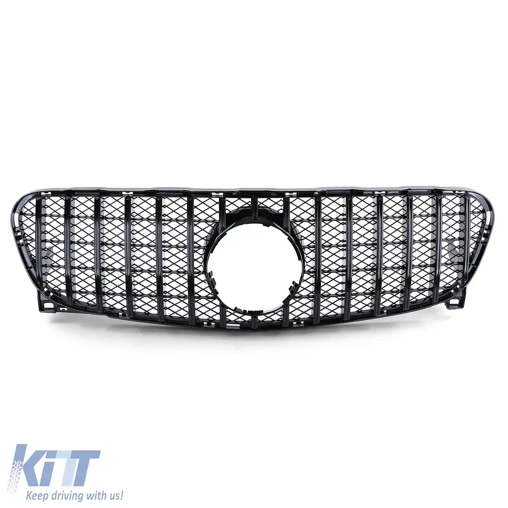 Grilaj sport grilă frontală negru lucios, potrivit pentru Mercedes GLA X156 2013-2016-image-6257431
