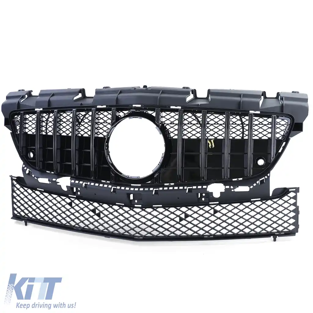 Grilaj sport lucios negru potrivit pentru Mercedes SLK R172 pre-facelift 11-15-image-6198116