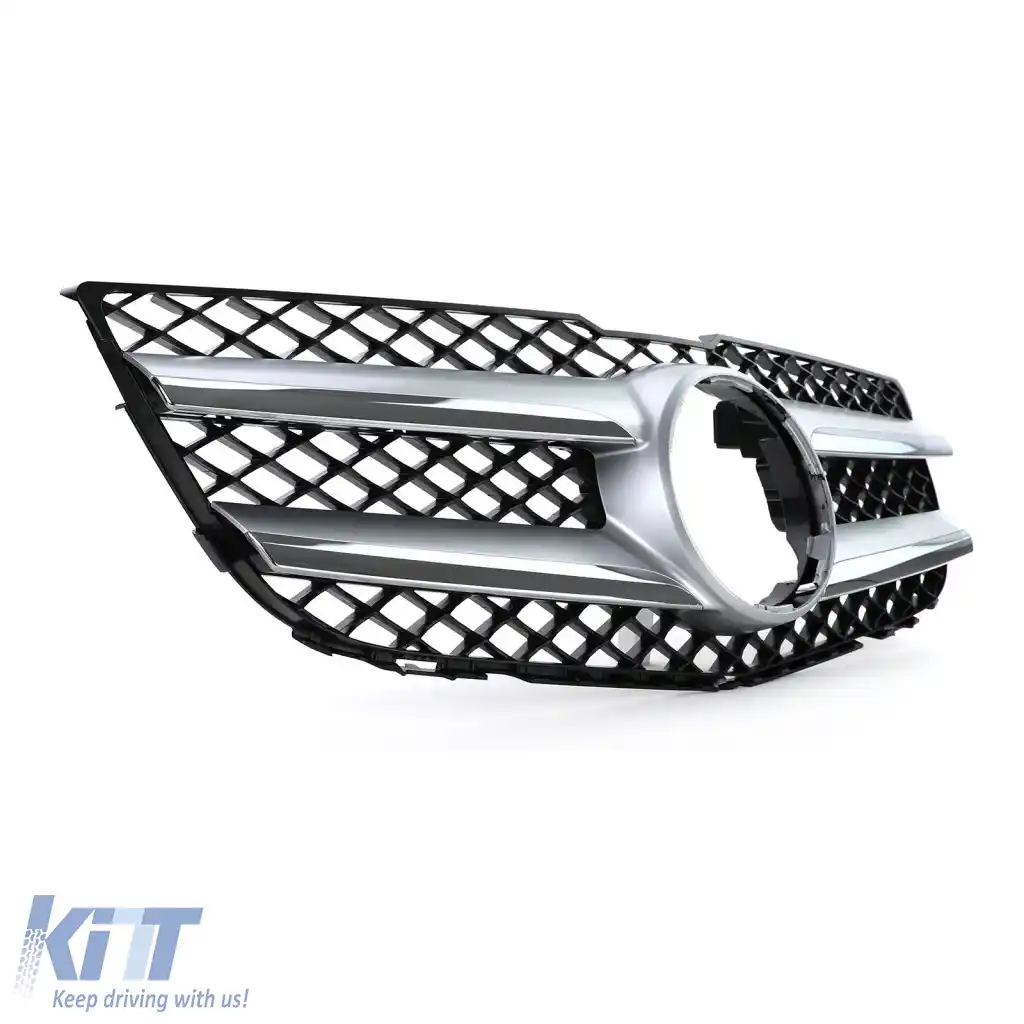 Grilaj sport negru argintiu potrivit pentru Mercedes GLK X204 facelift 12-15-image-6326209