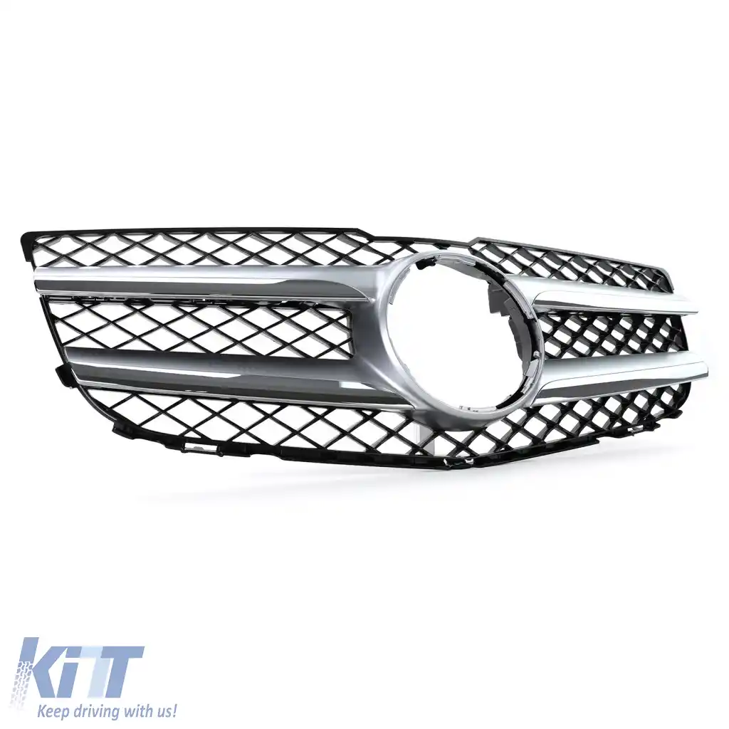 Grilaj sport negru argintiu potrivit pentru Mercedes GLK X204 facelift 12-15-image-6326211