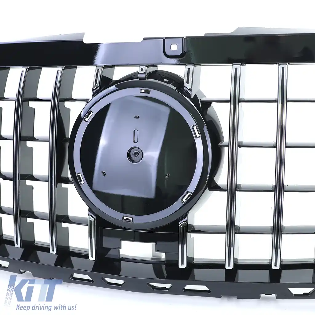 Grilaj sport negru lucios cromat, potrivit pentru Mercedes Sprinter W907 910 din 18-image-6201303