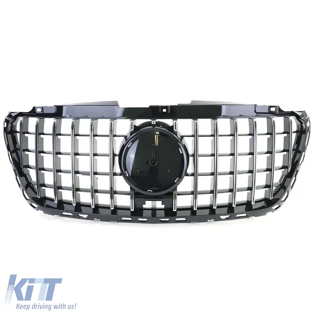 Grilaj sport negru lucios cromat, potrivit pentru Mercedes Sprinter W907 910 din 18-image-6201304