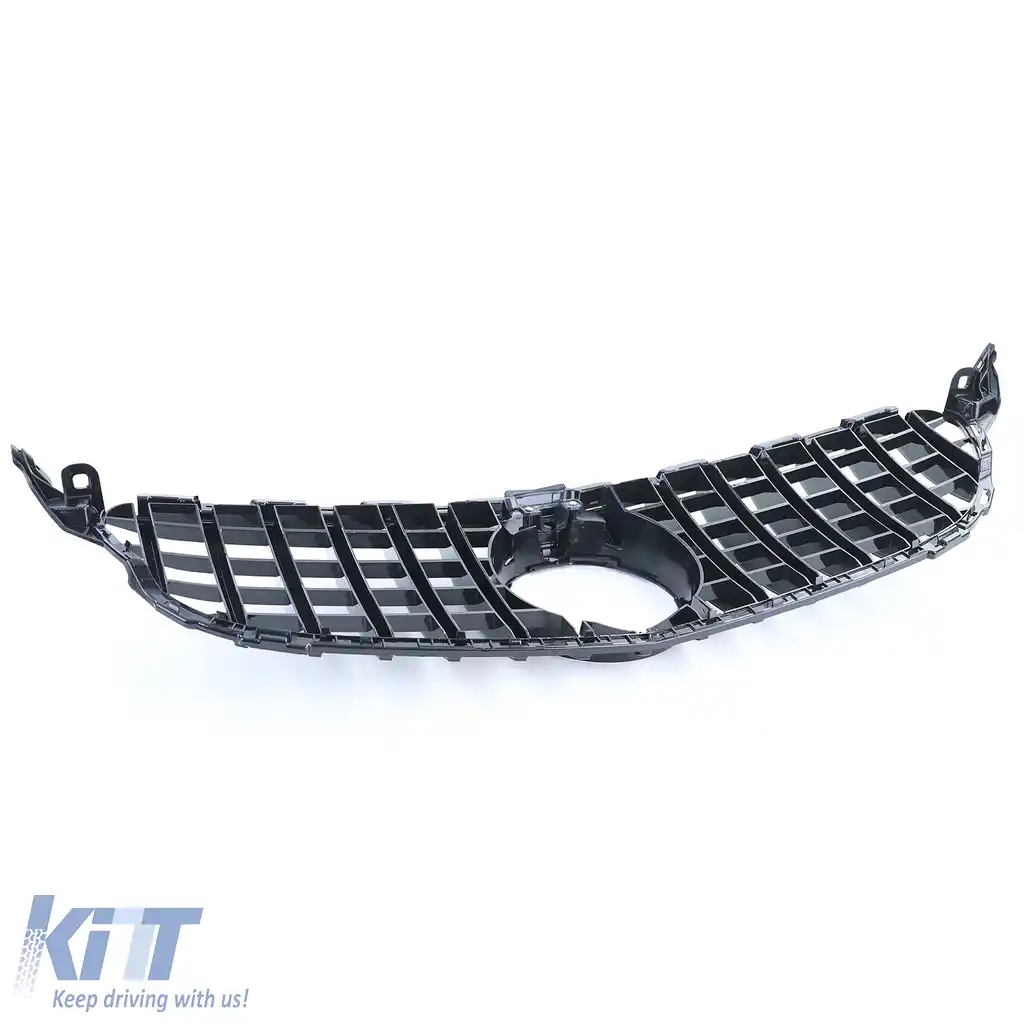 Grilaj Sport Negru Lucios Cromat potrivit pentru Mercedes Clasa C W205 S205 2014-2018-image-6206486