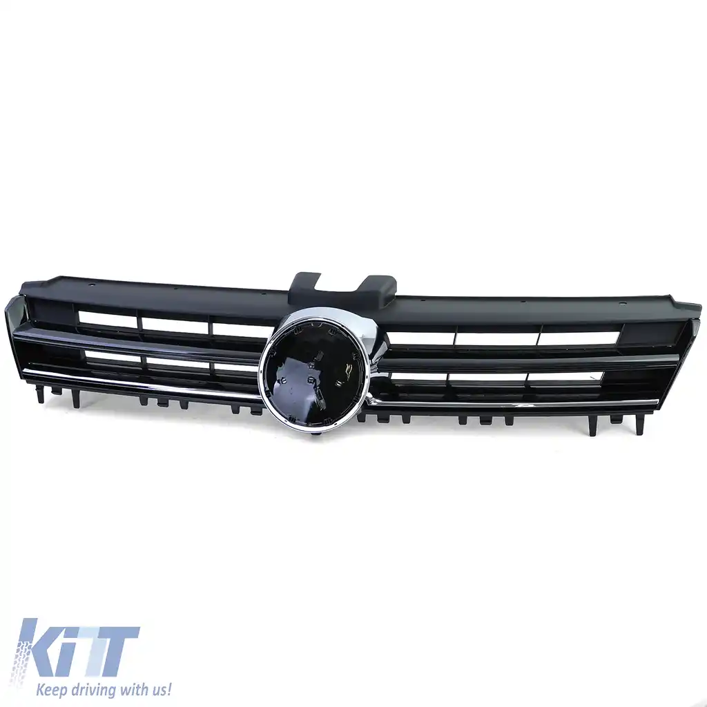 Grilaj sport negru lucios cu detalii cromate, potrivit pentru VW Golf 7, inclusiv GTI 12-17-image-6207368