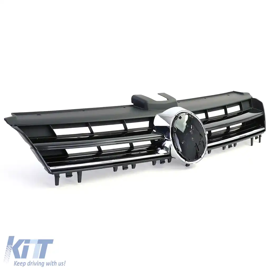 Grilaj sport negru lucios cu detalii cromate, potrivit pentru VW Golf 7, inclusiv GTI 12-17-image-6207369