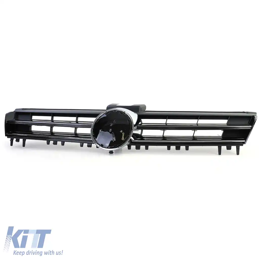 Grilaj sport negru lucios cu detalii cromate, potrivit pentru VW Golf 7, inclusiv GTI 12-17-image-6207370