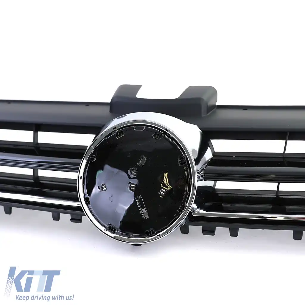 Grilaj sport negru lucios cu detalii cromate, potrivit pentru VW Golf 7, inclusiv GTI 12-17-image-6207372