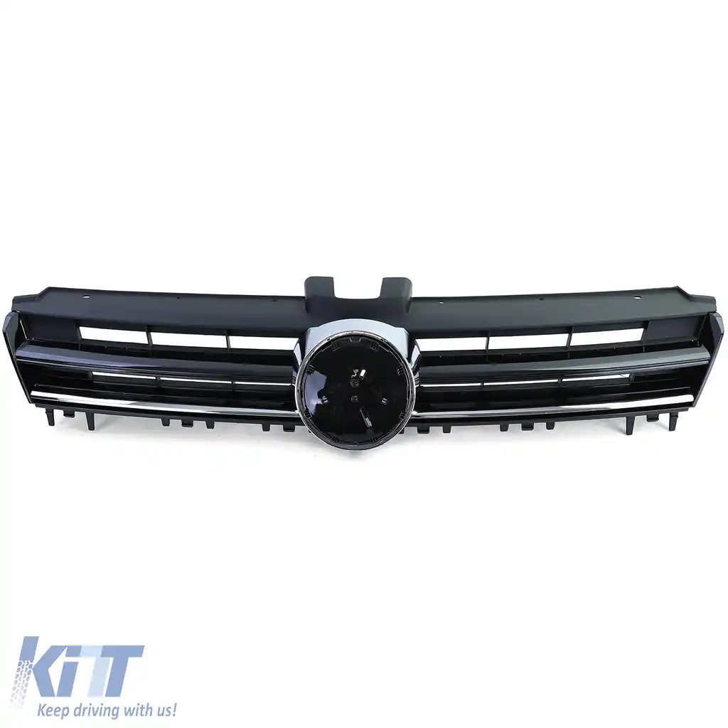 Grilaj sport negru lucios cu detalii cromate, potrivit pentru VW Golf 7, inclusiv GTI 12-17-image-6207373