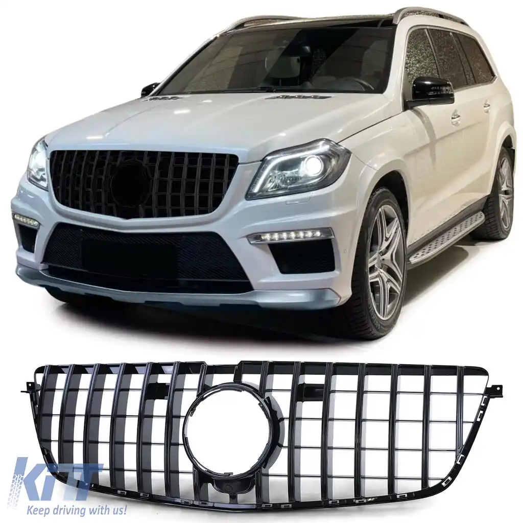 Grilaj sport negru lucios potrivit pentru Mercedes GL X166 pre-facelift 2012-2015