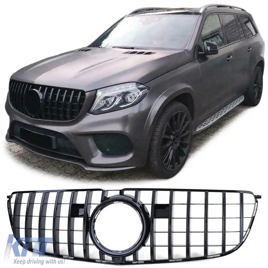 Grilaj sport negru lucios potrivit pentru Mercedes GLS X166 2015-2019