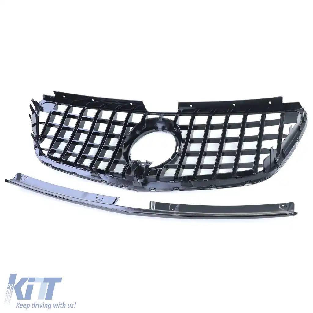 Grilaj Sport Negru Lucios potrivit pentru Mercedes Vito W447 Pre-Facelift 2014-2019-image-6326154