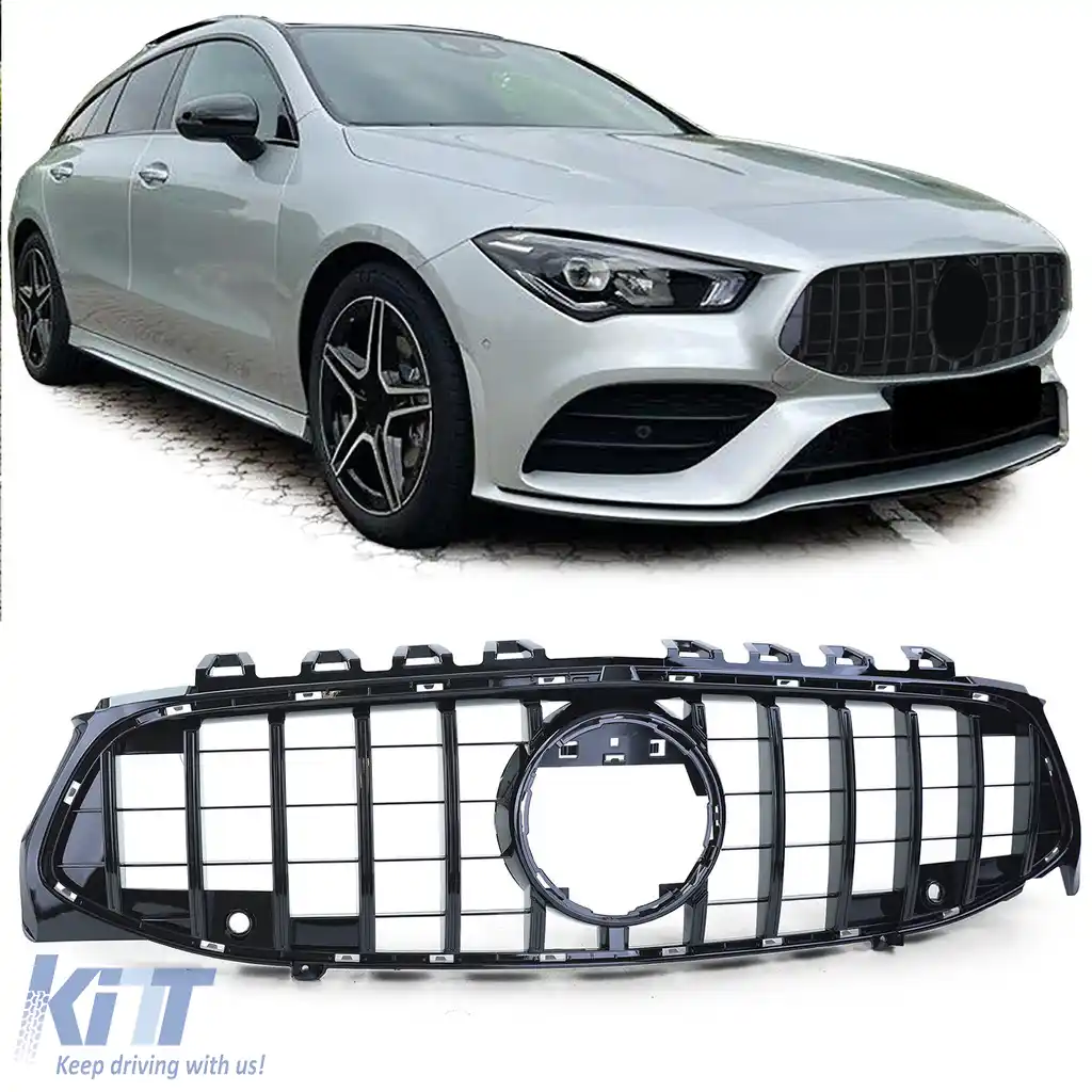 Grilaj sport PDC negru lucios, potrivit pentru Mercedes CLA X118 din 19
