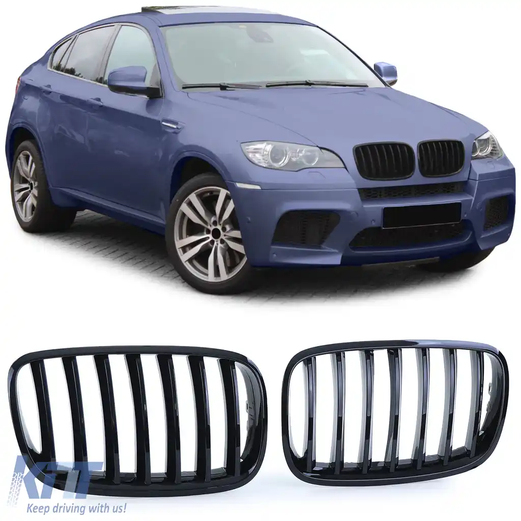 Grilaj sport Performance negru lucios potrivit pentru BMW X5 E70 X6 E71 06-13