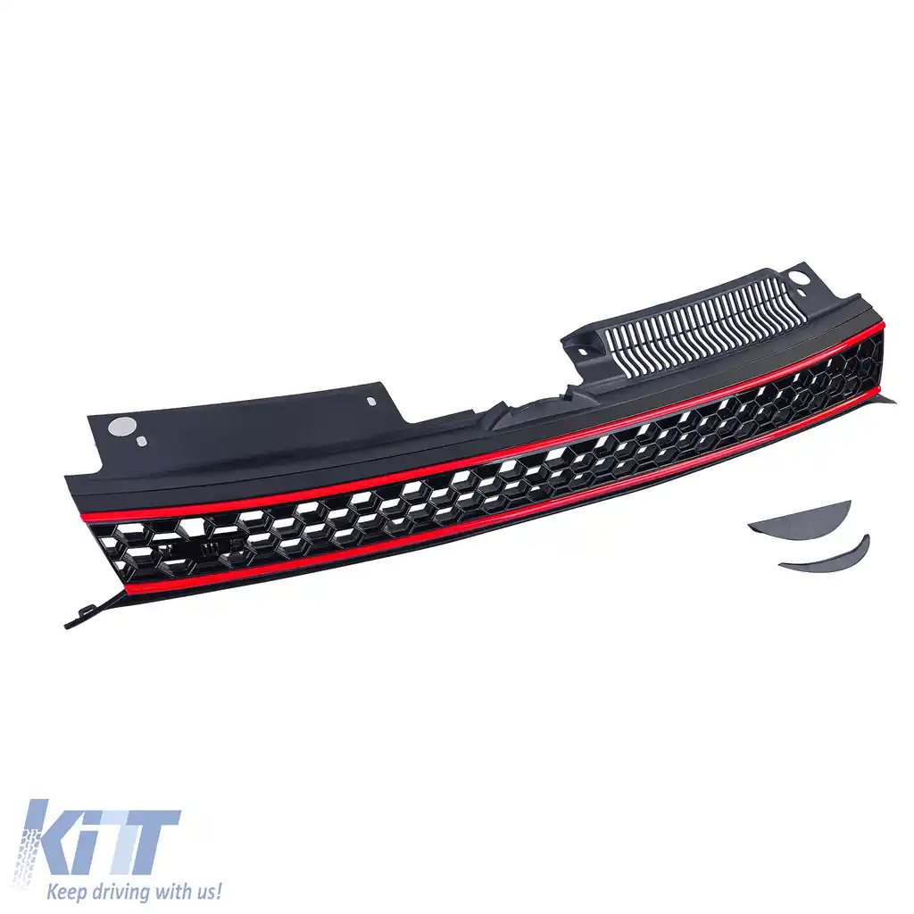 Grilaj tip fagure fără emblemă aspect sportiv, potrivit pentru VW Golf 6, inclusiv GTI 08-13-image-6193122
