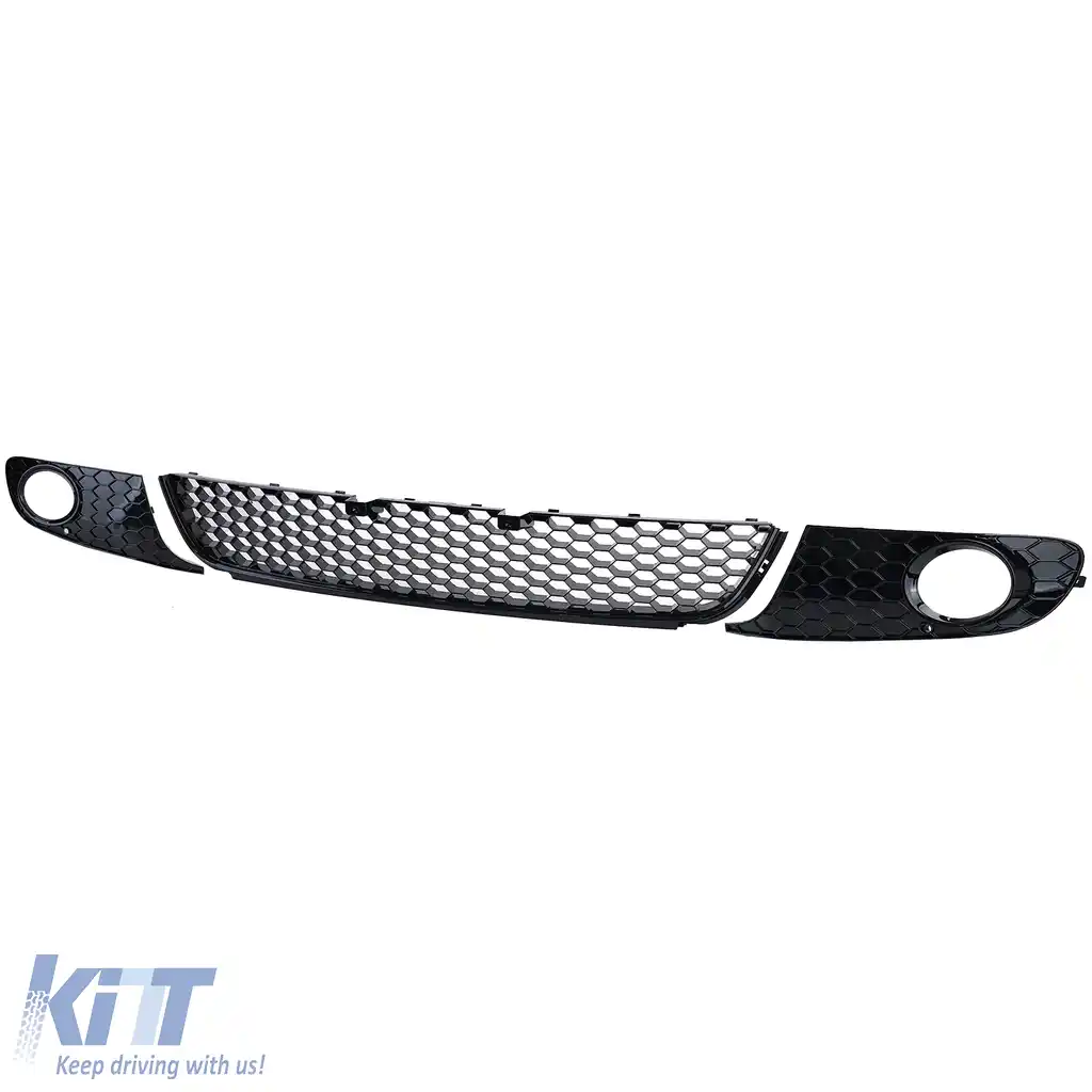 Grilaj tip fagure lucios pentru lumini de ceață de bara pentru VW Golf 6 08-13-image-6204768