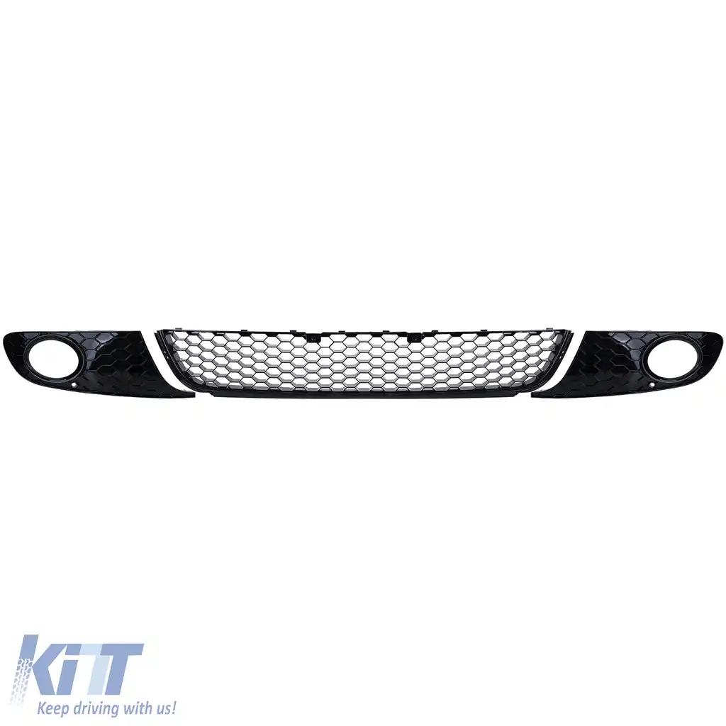 Grilaj tip fagure lucios pentru lumini de ceață de bara pentru VW Golf 6 08-13-image-6204769