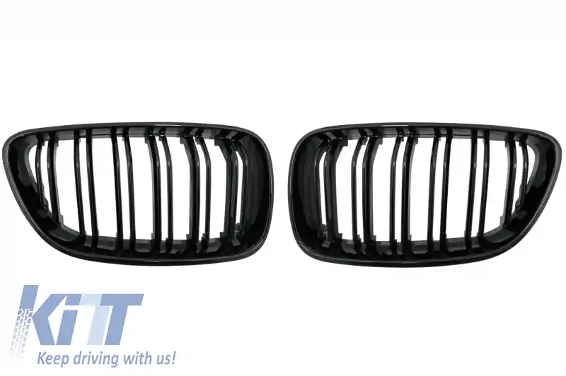 Grile Centrale compatibil cu BMW 2 Series F22 F23 F87 (2014-up) Negru Lucios M Design-image-6059348