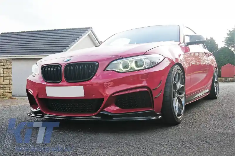 Grile Centrale compatibil cu BMW 2 Series F22 F23 F87 (2014-up) Negru Lucios M Design-image-6059353