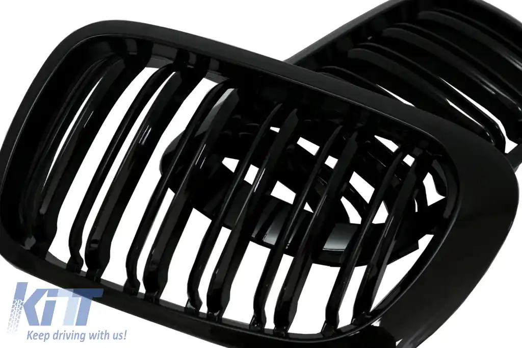 Grile Centrale compatibil cu BMW 3 Series E46 Coupe Cabrio 2 Doors Non Facelift (1999-2002) Negru Lucios M Design-image-6081949