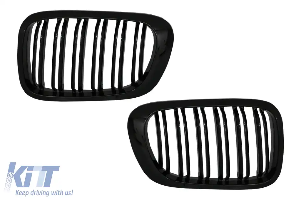 Grile Centrale compatibil cu BMW 3 Series E46 Coupe Cabrio 2 Doors Non Facelift (1999-2002) Negru Lucios M Design