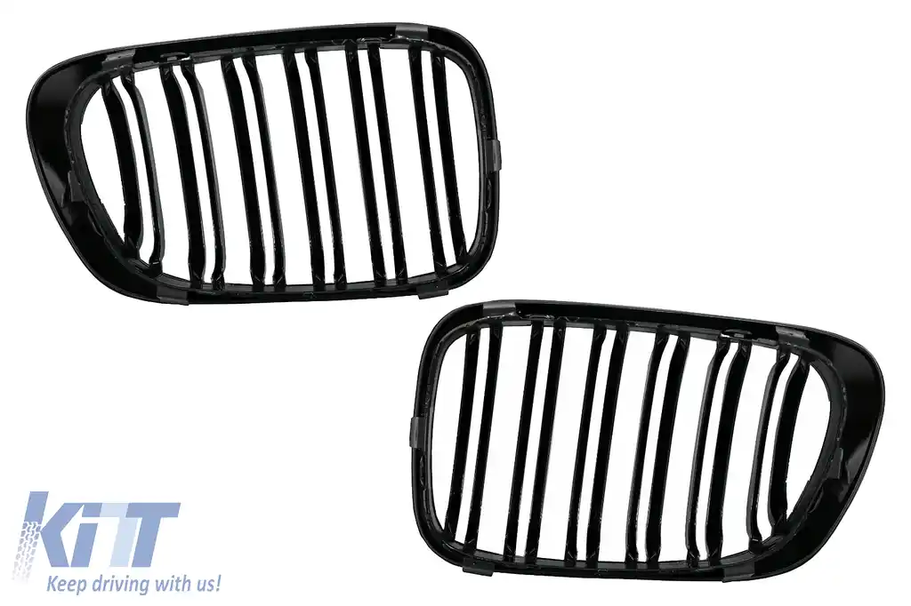 Grile Centrale compatibil cu BMW 3 Series E46 Coupe Cabrio 2 Doors Non Facelift (1999-2002) Negru Lucios M Design-image-6081952
