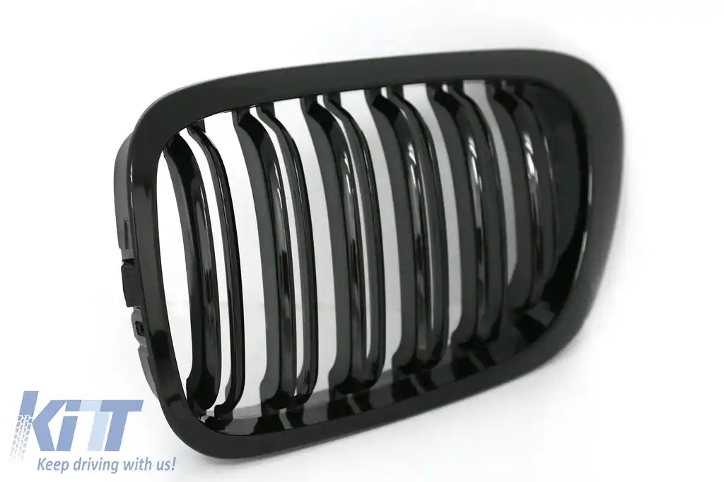 Grile Centrale compatibil cu BMW 3 Series E46 Coupe Cabrio 2 Doors Non Facelift (1999-2002) Negru Lucios M Design-image-6081953