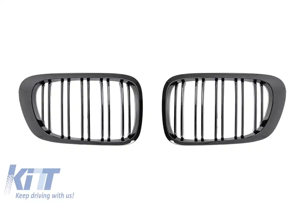Grile Centrale compatibil cu BMW 3 Series E46 Coupe Cabrio 2 Doors Non Facelift (1999-2002) Negru Lucios M Design