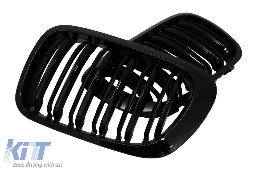 Grile Centrale compatibil cu BMW 3 Series E46 Coupe Cabrio 2 Doors Non Facelift (1999-2002) Negru Lucios M Design-image-6089985