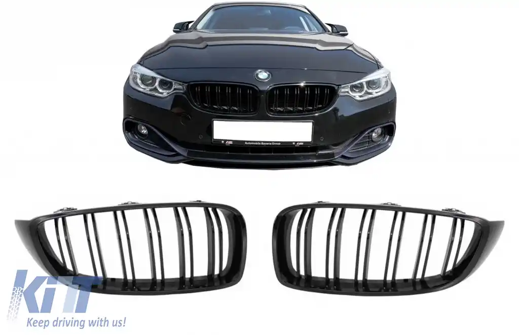 Grile Centrale compatibil cu BMW 4 Series F32 F33 F36 (2013-03.2019) Piano Black M Design-image-6073010