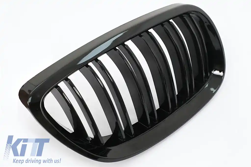 Grile Centrale compatibil cu BMW Seria 3 E92 E93 Coupe Convertible PreLCI (2006-2009) Double Stripe M-Package Sport Design-image-6112635
