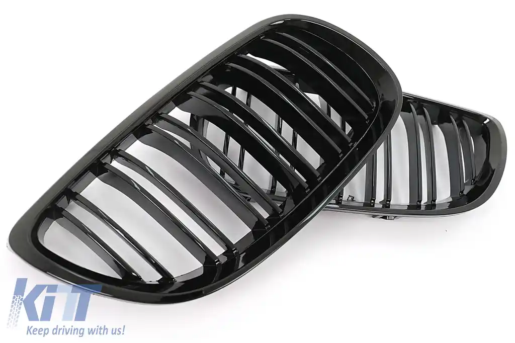 Grile Centrale compatibil cu BMW Seria 3 E92 E93 Coupe Convertible PreLCI (2006-2009) Double Stripe M-Package Sport Design-image-6112637