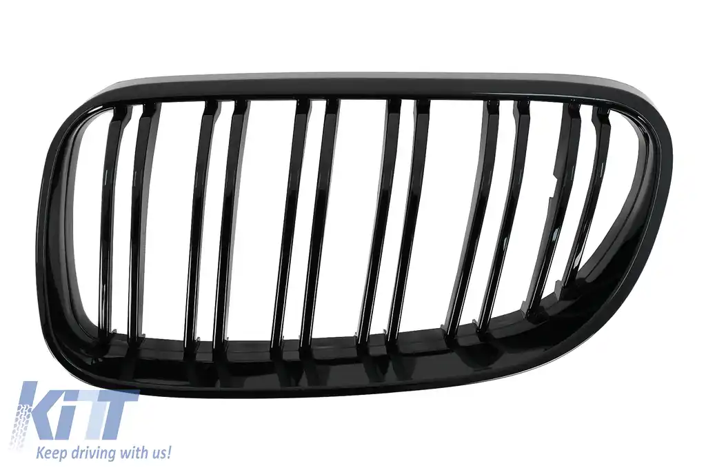 Grile Centrale compatibil cu BMW Seria 3 E92 E93 Coupe Convertible LCI (2010-2015) Double Stripe Negru Lucios-image-6100332
