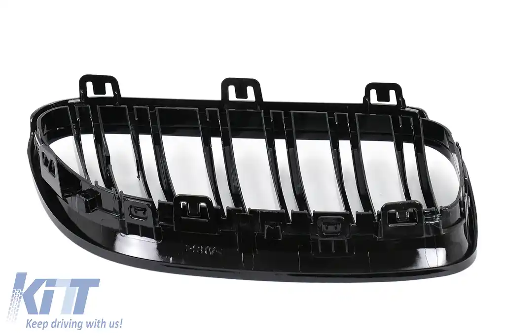 Grile Centrale compatibil cu BMW Seria 3 E92 E93 Coupe Convertible LCI (2010-2015) Double Stripe Negru Lucios-image-6100334