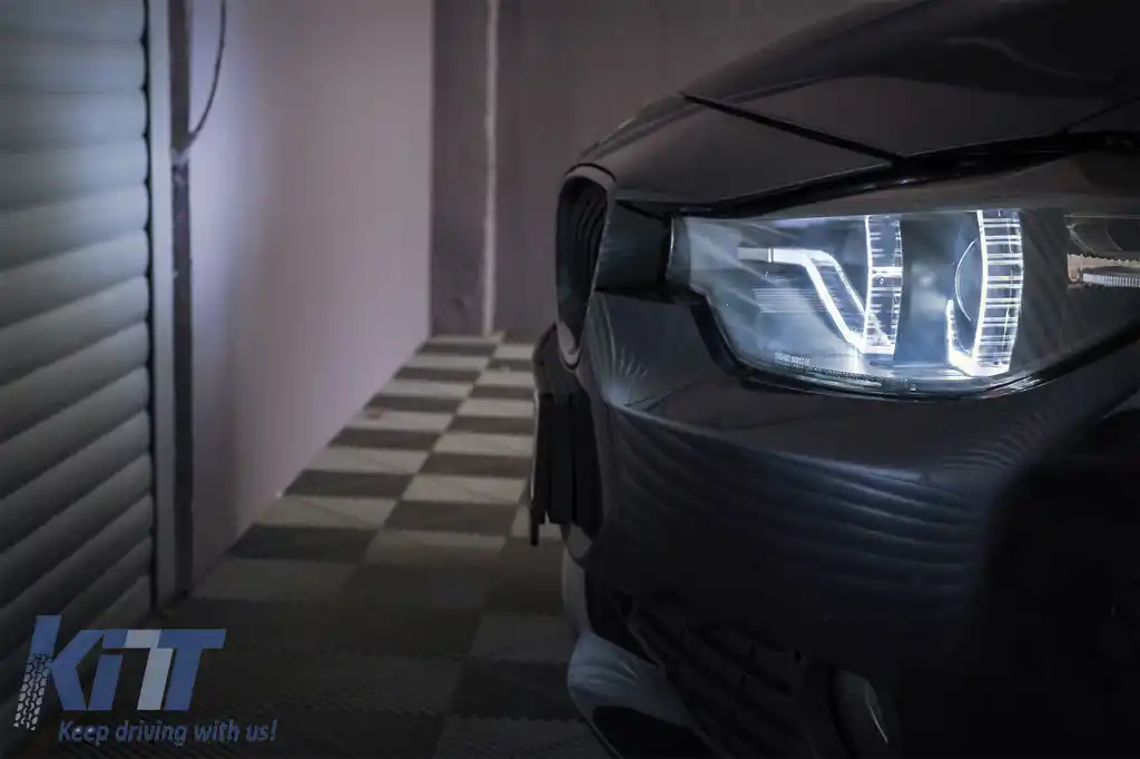 Grile Centrale compatibil cu BMW Seria 3 F30 (2011+) Piano Black M Design-image-6085031