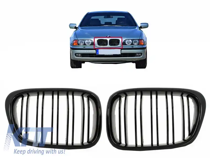 Grile Centrale compatibil cu BMW seria 5 E39 (1997-2003) Piano Black M Design-image-6049527