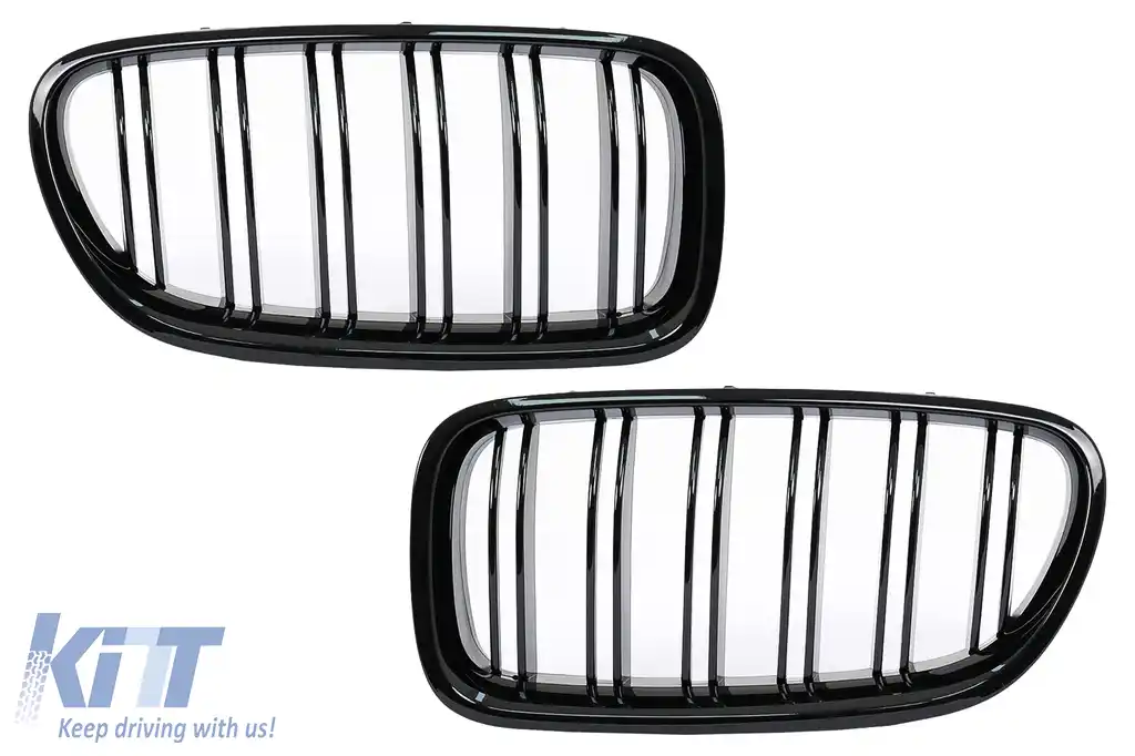 Grile Centrale compatibil cu BMW Seria 5 F10 F11 Limuzina Touring (2010-2017) Negru Lucios M Design-image-6102456