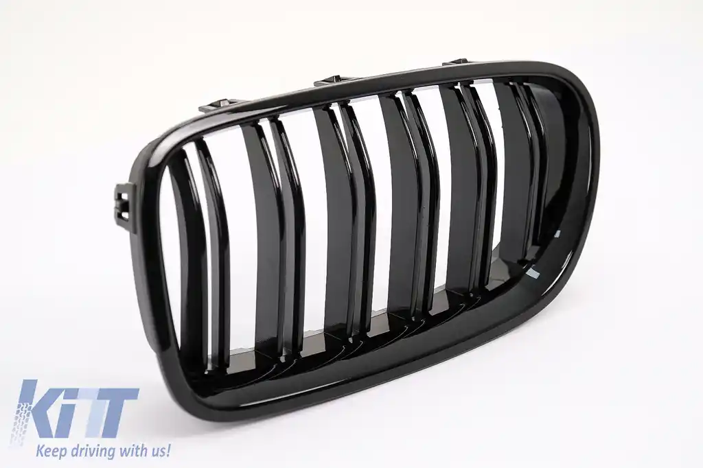 Grile Centrale compatibil cu BMW Seria 5 F10 F11 Limuzina Touring (2010-2017) Negru Lucios M Design-image-6102459